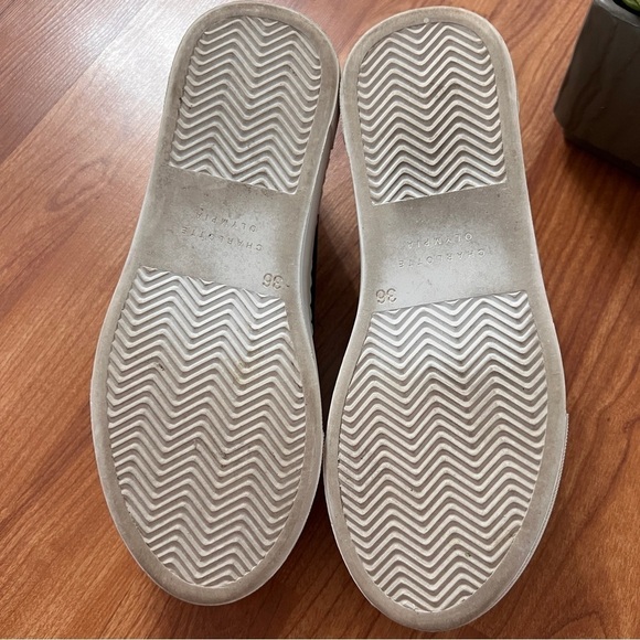 Charlotte Olympia - Kitty Cat Platform Slip On Sneakers - Black & Gold - Sz 36 - Picture 8 of 8